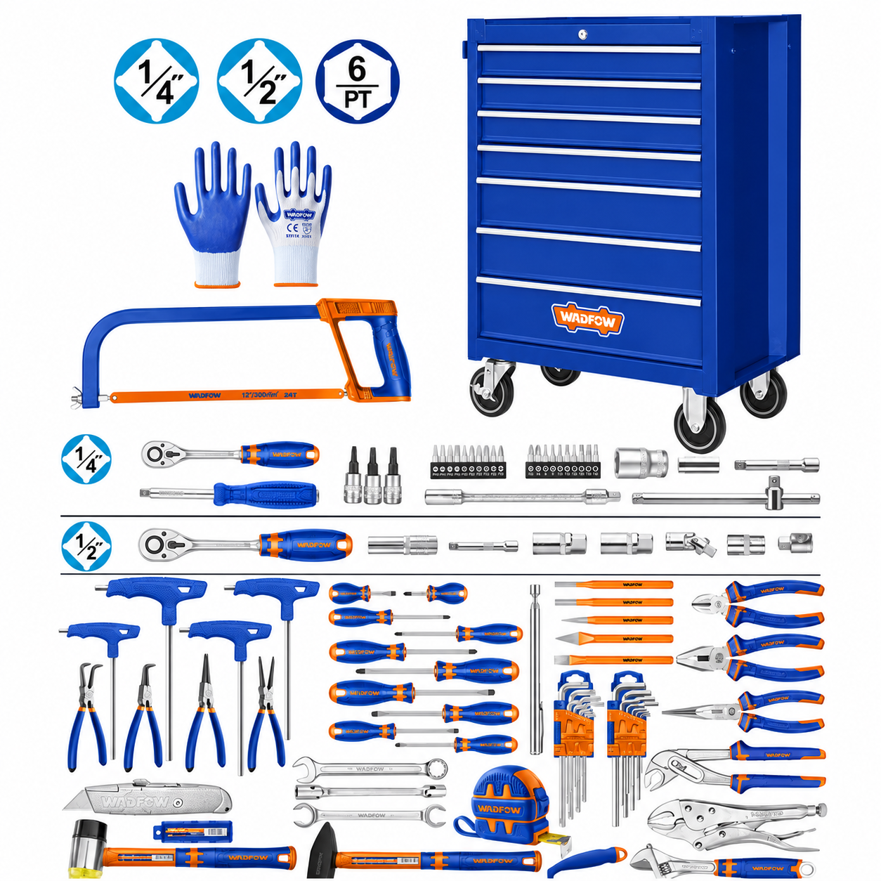SERVANTE 7 TIROIRS 211 PCS