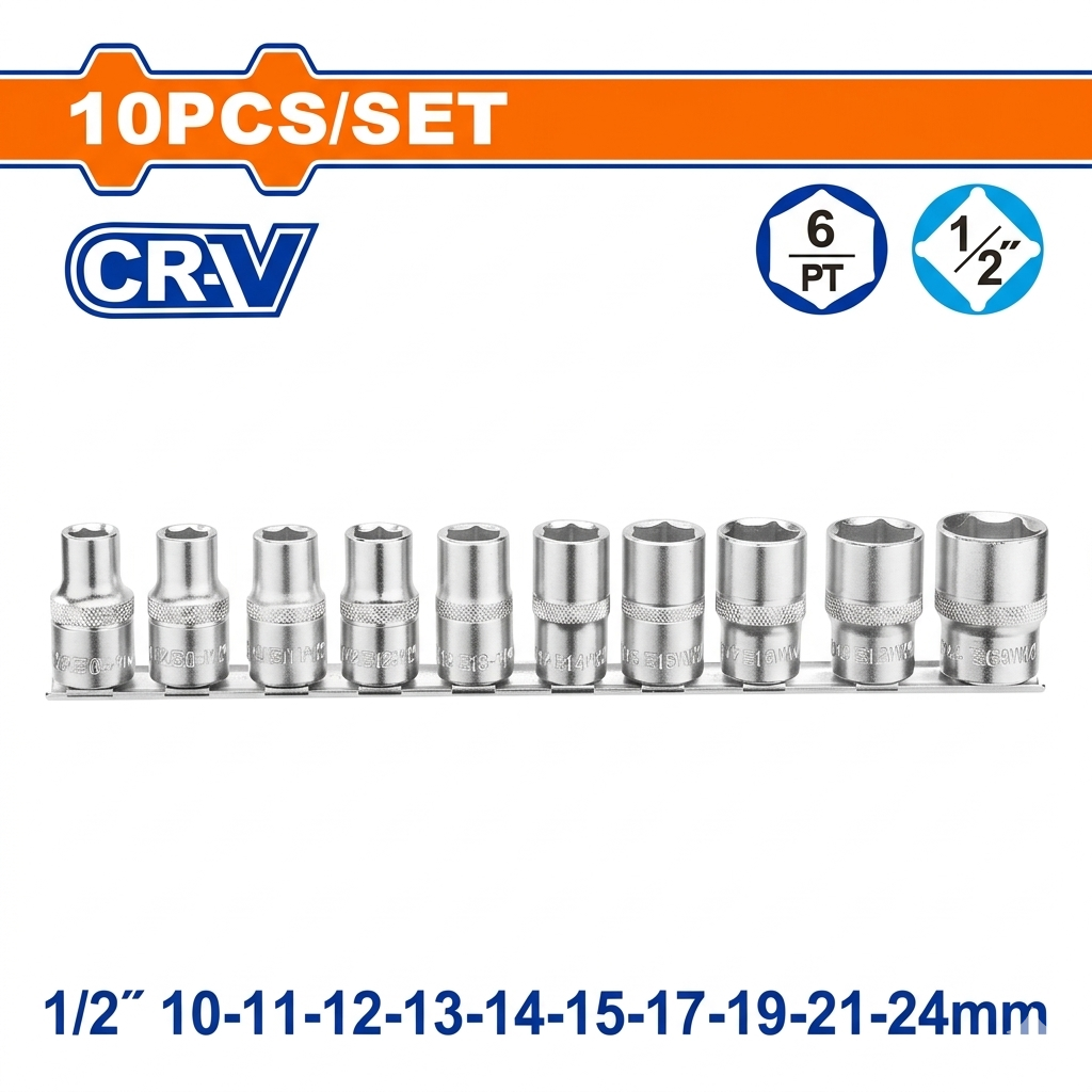 Jeu de 10 douilles 1/2"