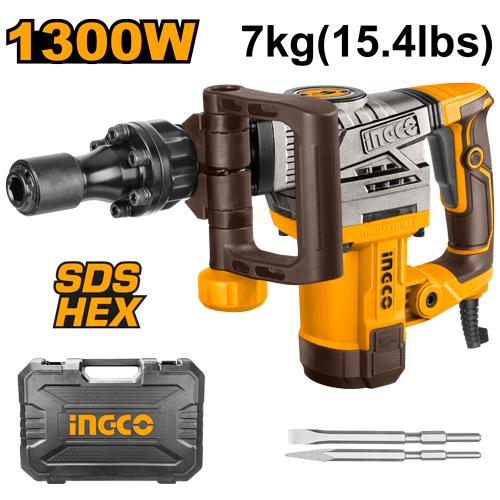 Marteau Burineur Électrique 1300W, 20J, Porte-outil HEX