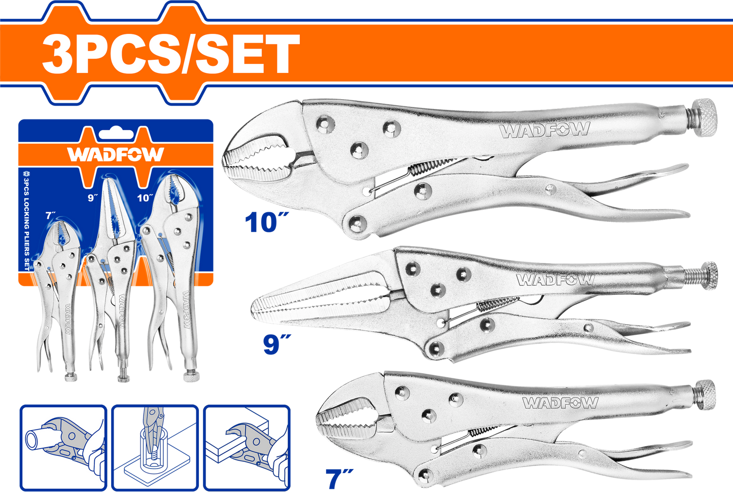 Locking Pliers Set 3 Piece - image 2