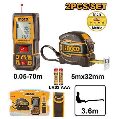 Détecteur de distance laser INGCO 0,05-70 m