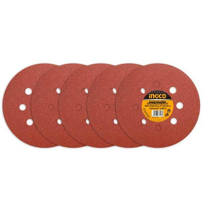 Jeu feuilles abrasives ponceuse orbitale 5pcs 125mm - image 4