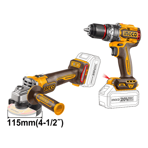 "Pack 2 Machine Meuleuse /Visseusseuse 20 V +10Accessoires Ingco" - image 6