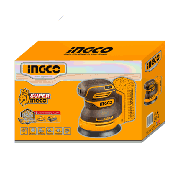 Ponceuse Excentrique Brushless 20V +1Batt 2Ah 125Mm Ingco - image 5