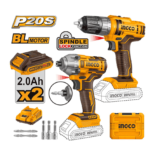 Pack Visseuse 20V / Visseuse à choc 20V/2Batteries
