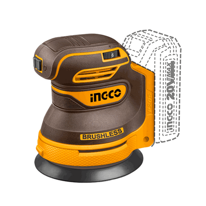 Ponceuse Excentrique Brushless 20V +1Batt 2Ah 125Mm Ingco - image 2
