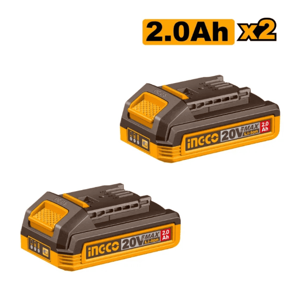 Pack 2 Batteries 20V 2Ah + 1 chargeur rapide SI - image 3