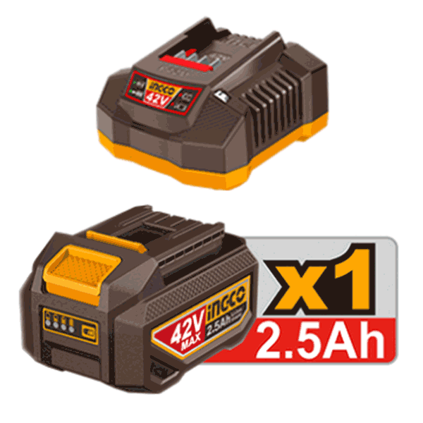 Scie Circulaire 42V 185mm Brushless 2 lames de scie de 185 mm 1 batterie 2,5 Ah 1 chargeur - image 3