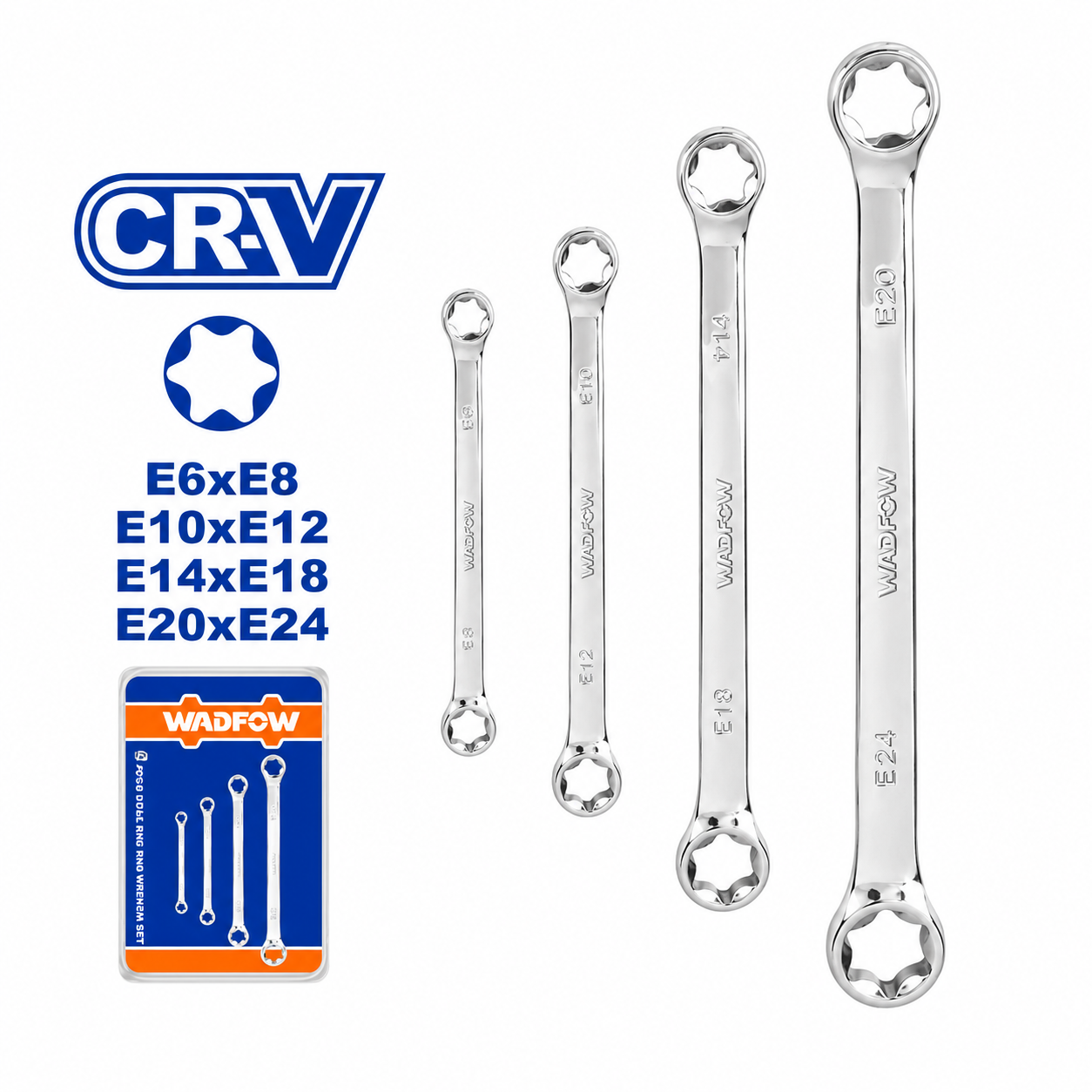 Jeu de 4 clés à douille Torx