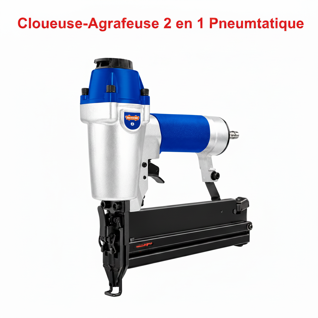 cloueuse-agrafeuse 2 en 1 pneumatique