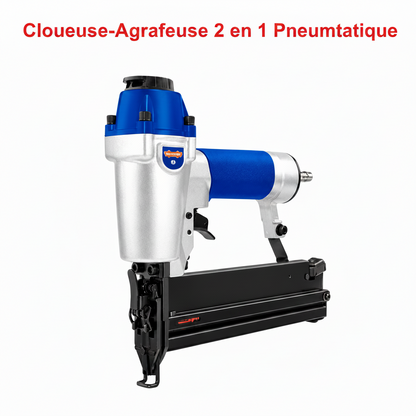 cloueuse-agrafeuse 2 en 1 pneumatique
