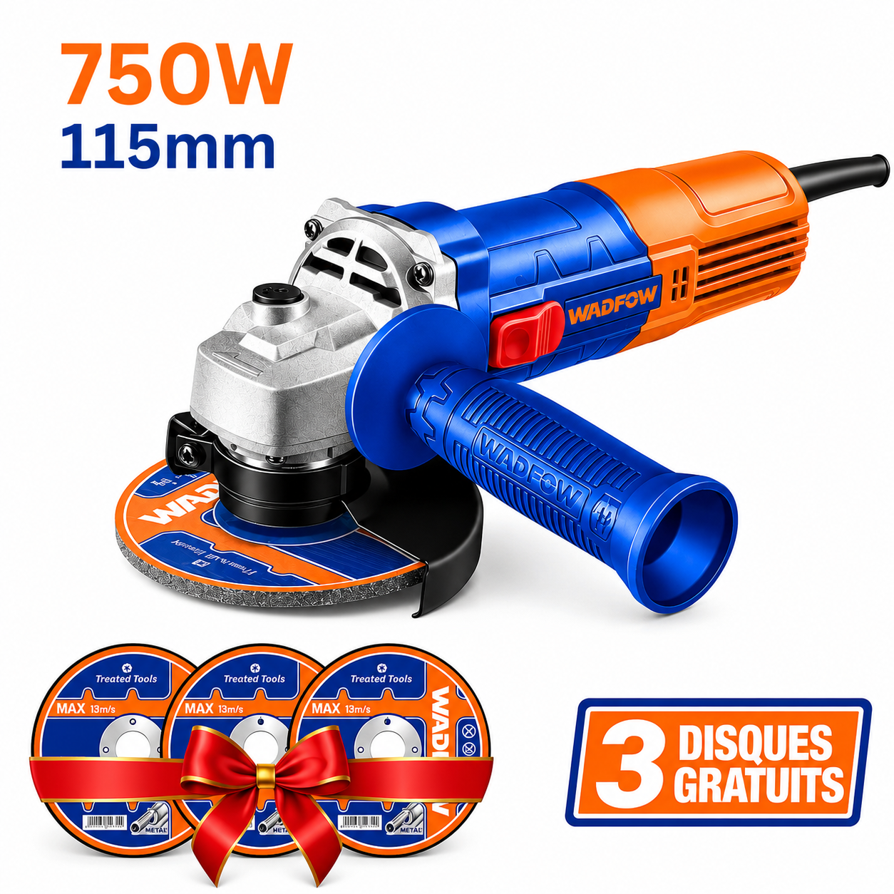 Meuleuse 750W - 115mm + CADEAU