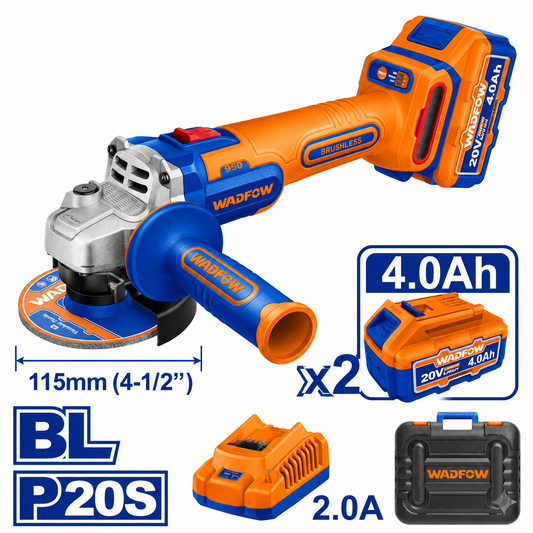 Meuleuse d'angle sans fil brushless 20V – 115mm