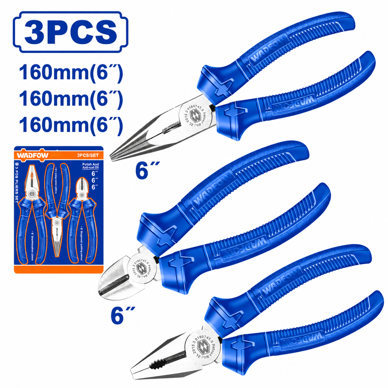 Ensemble de 3 pinces