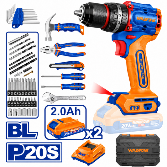 Coffret d'Outils Professionnel 91 Pièces avec Perceuse 20V