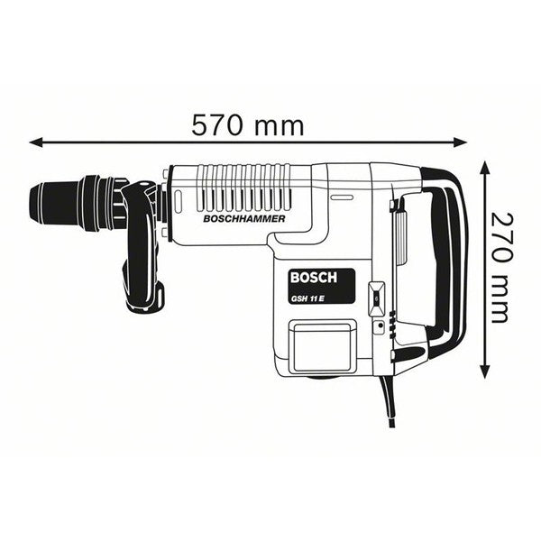 Marteau-piqueur sds max 1500w gsh 11 e - image 3