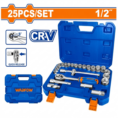 Coffret 25 pièces douilles 1/2"
