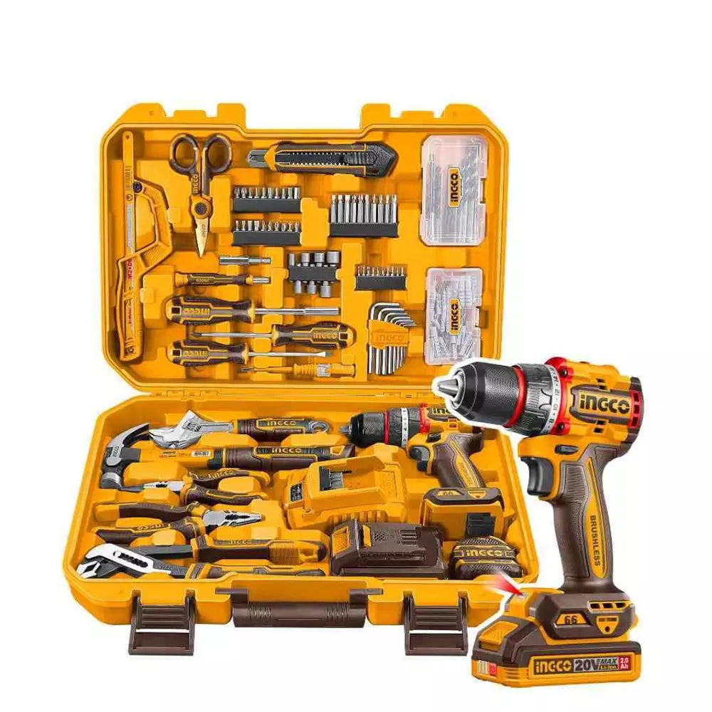 Coffret 166 pièces + Perceuse à impact 20V
