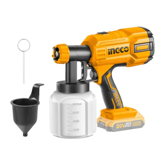 Pistolet à peinture sans fil 20v (batterie et chargeur non inclus)