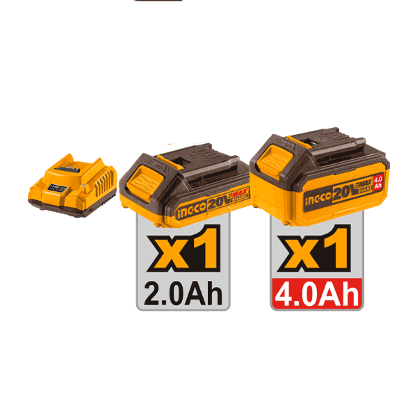 Pack De 3 Machines Avec 2 Batt 2Ah /4Ah Ingco - image 4