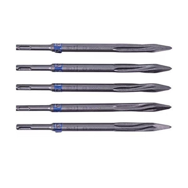 Jeu 5 burins sds plus pointu 250mm
