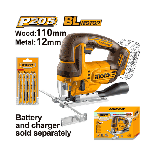 Scie Sauteuse 20V  Sans Batterie Sans Chargeur Ingco