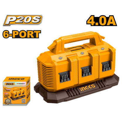 Chargeur à batteries 20V 4Ah 6ports