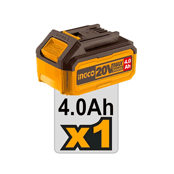 Polisseuse 180mm Brushless 20V 1 Batterie 4.0Ah+Chargeur +Sac Ingco - image 3