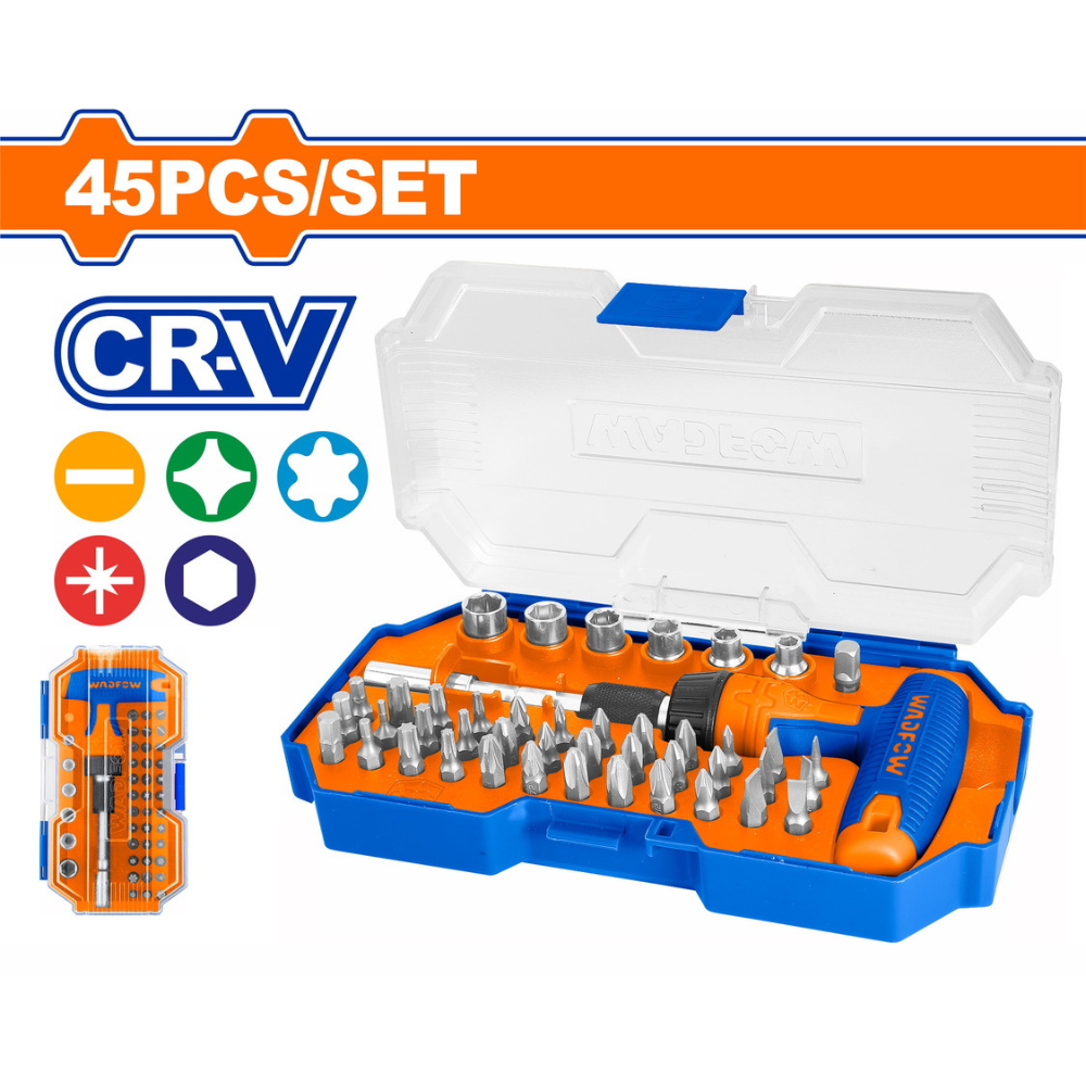 Coffret 45 pièces tournevis à poignée en T