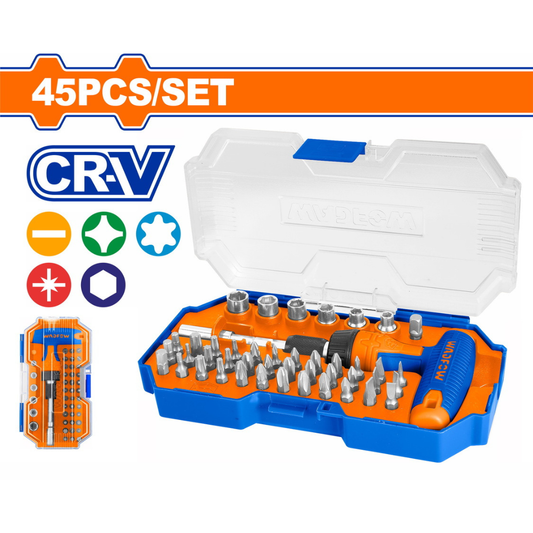 Coffret 45 pièces tournevis à poignée en T
