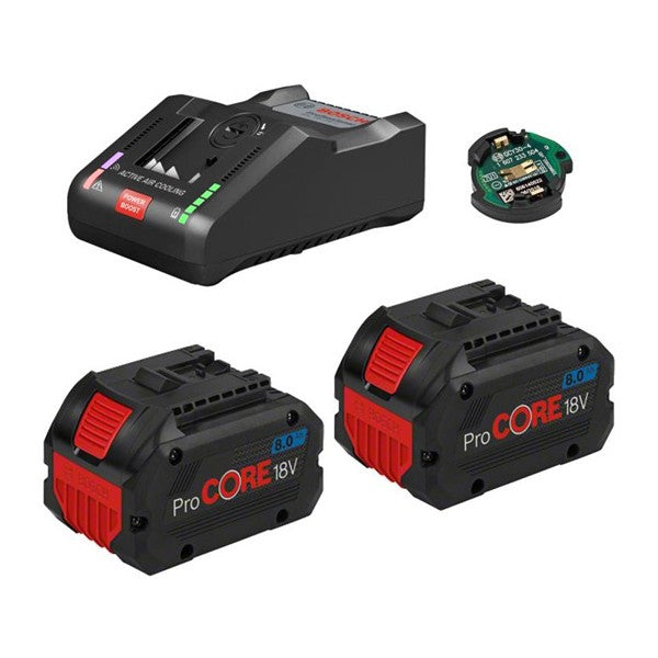 2 Batteries procore18v 8.0ah + gal 18v-160 c + gcy 42 professional
