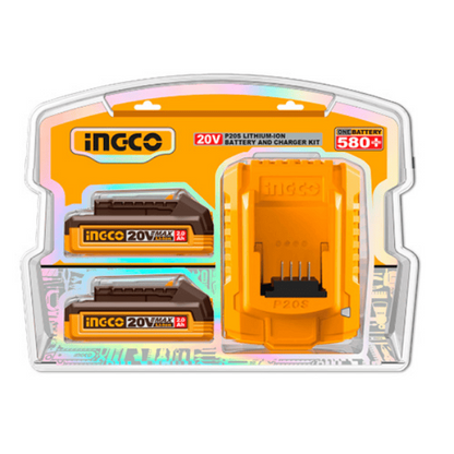 Pack 2 Batteries 20V 2Ah + 1 chargeur rapide SI - image 2