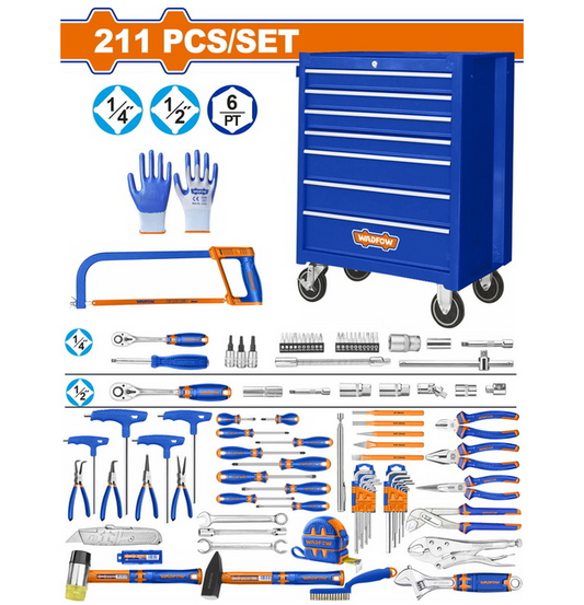 SERVANTE 7 TIROIRS 211 PCS