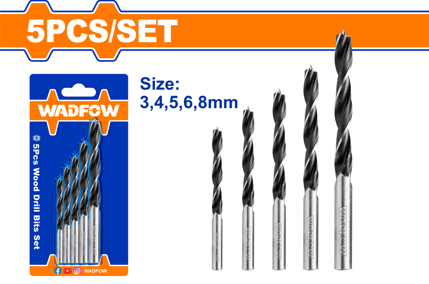 5pcs wood drill bits set - image 2