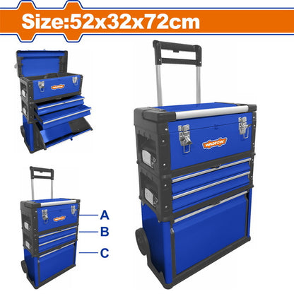 Caisse à outils sur roulettes 3 en 1 – 520×320×720mm