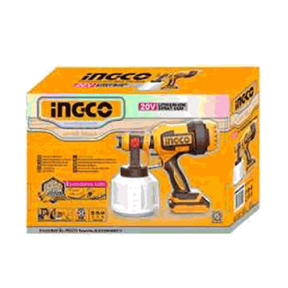 Pistolet Peinture 20V 800Ml/Min 1Batterie 2.0Ah +Chargeur Ingco - image 5