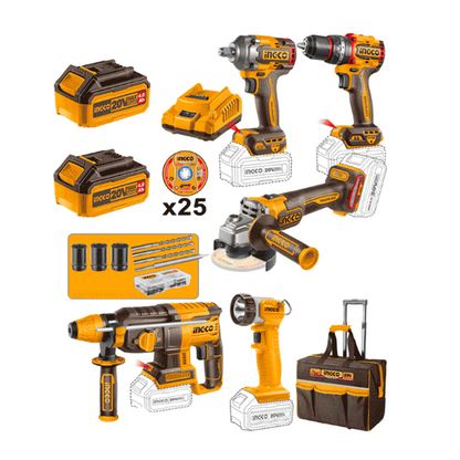 Pack Valise De 5 Machines 20V Ingco