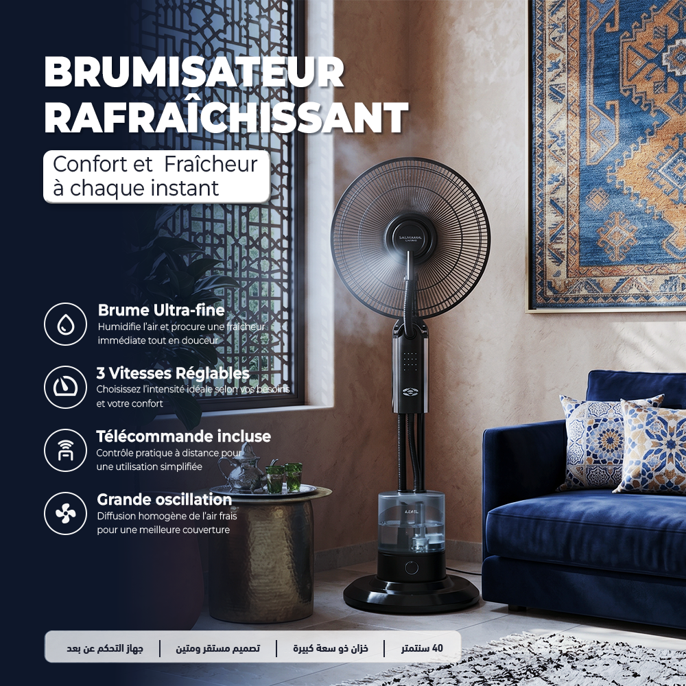 BRUMISATEUR RAFRAÎCHISSANT Confort et fraîcheur à chaque instant