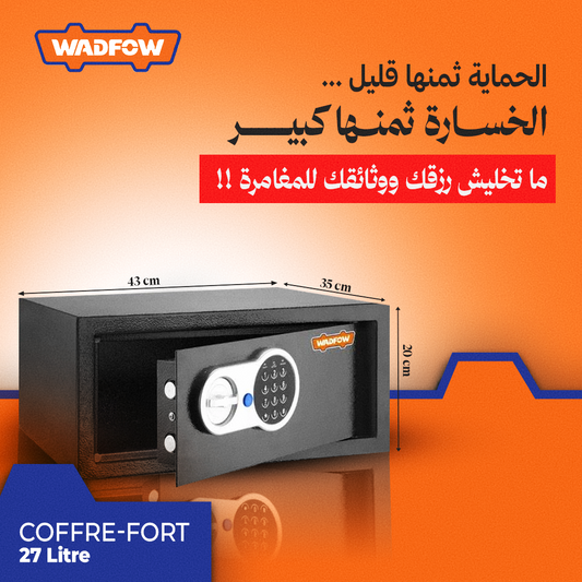 Coffre-Fort Électronique 27 Litres avec Code Numérique
