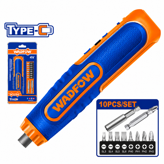 Tournevis Électrique Sans Fil 4V WADFOW – Kit Complet avec 10 Embouts