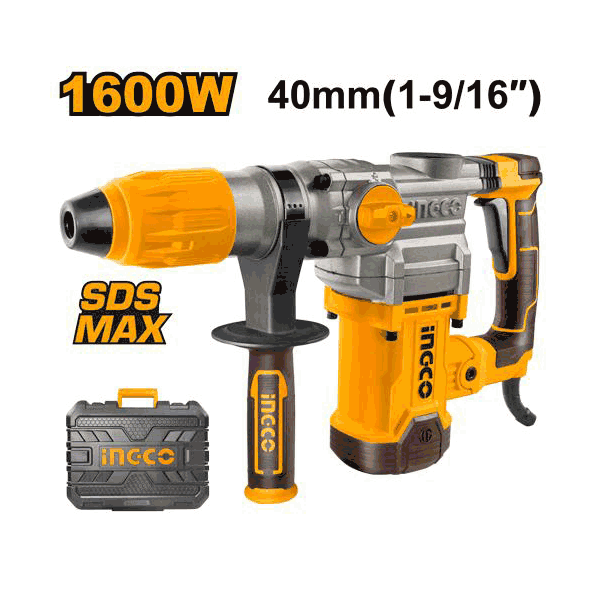 Marteau perforateur SDS Max 1600W 40mm + 2 forêts +