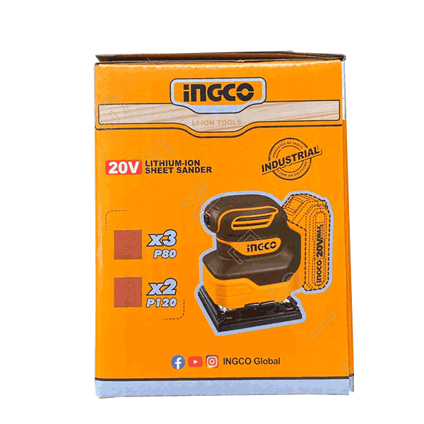 Ponceuse vibrante 20V sans batterie 110mm plateau carré - image 3