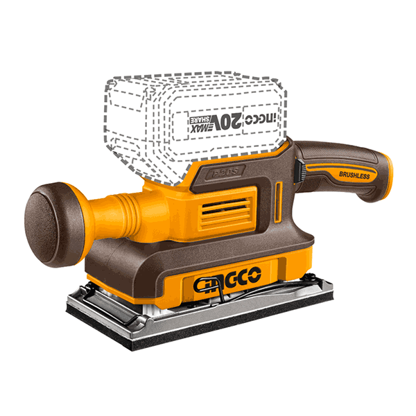Ponceuse Vibrante Brushless 20V 90X180Mm 1Batterie+Chargeur - image 2