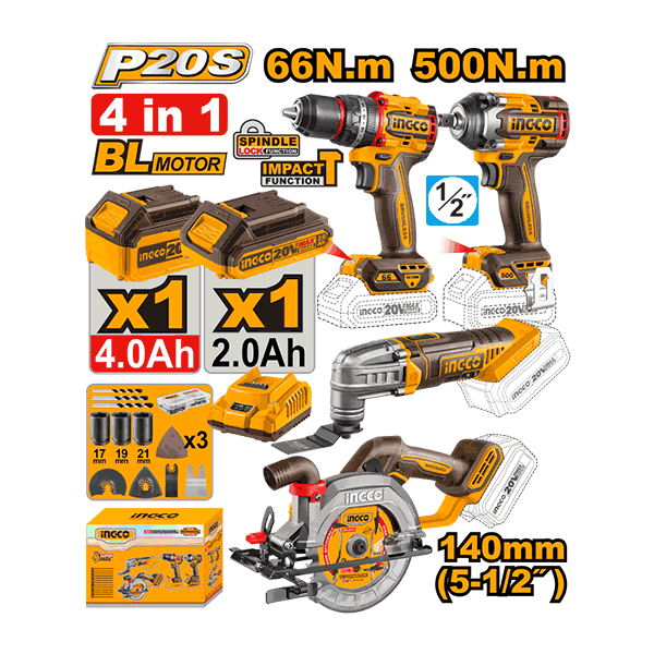 Kit combiné sans fil 4 pièces