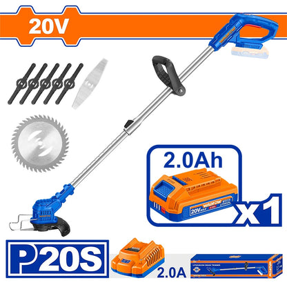 P20S/20V Lithium-Ion Cordless Grass Trimmer Weeder Lawn Mower WAD-CT