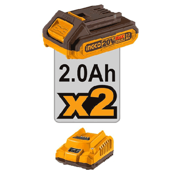 Pack Visseuse 20V / Visseuse à choc 20V/2Batteries - image 3