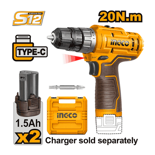 Visseuse 12V 20Nm TypeC 2 batteries Coniques