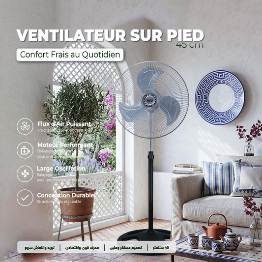 VENTILATEUR SUR PIED 18''