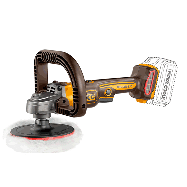 Polisseuse 180mm Brushless 20V 1 Batterie 4.0Ah+Chargeur +Sac Ingco - image 2