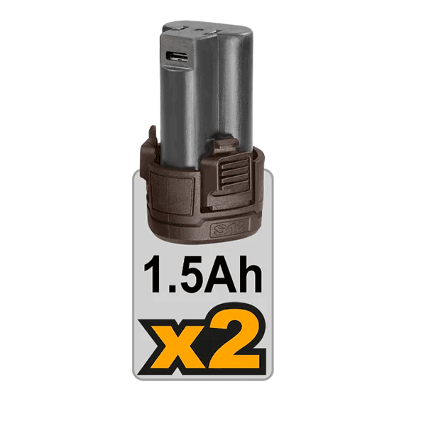 Visseuse 12V 20Nm TypeC 2 batteries Coniques - image 4